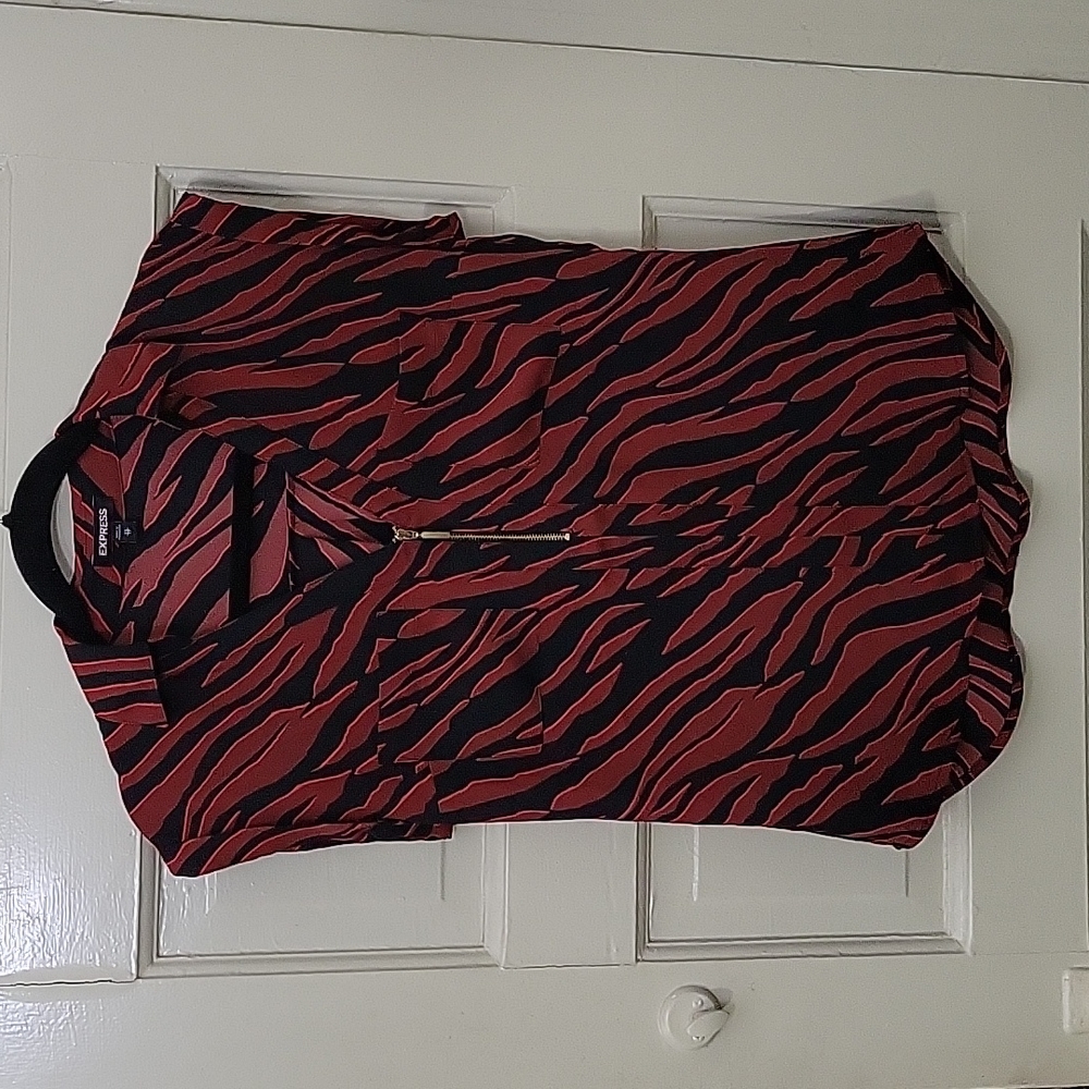 EXPRESS Gramercy Zip-front Top